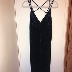 Tight fit, Navy blue, velvet dress.